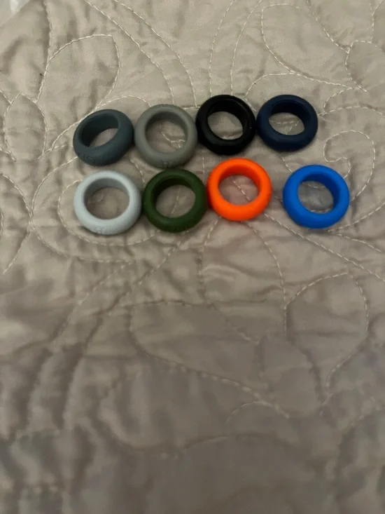 Assorted Silicone Rings - Multi Color Set - Picture 1 of 3